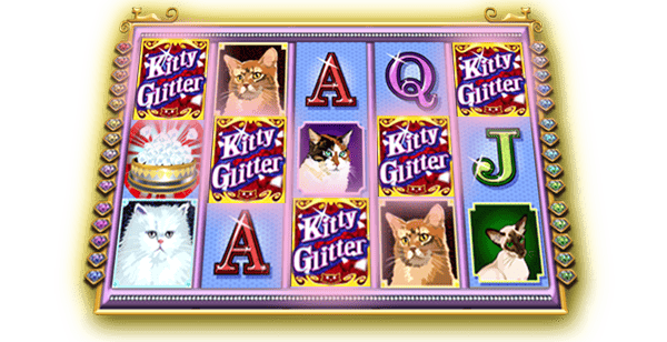 Kitty Glitter slot reel - DoubleDown Casino